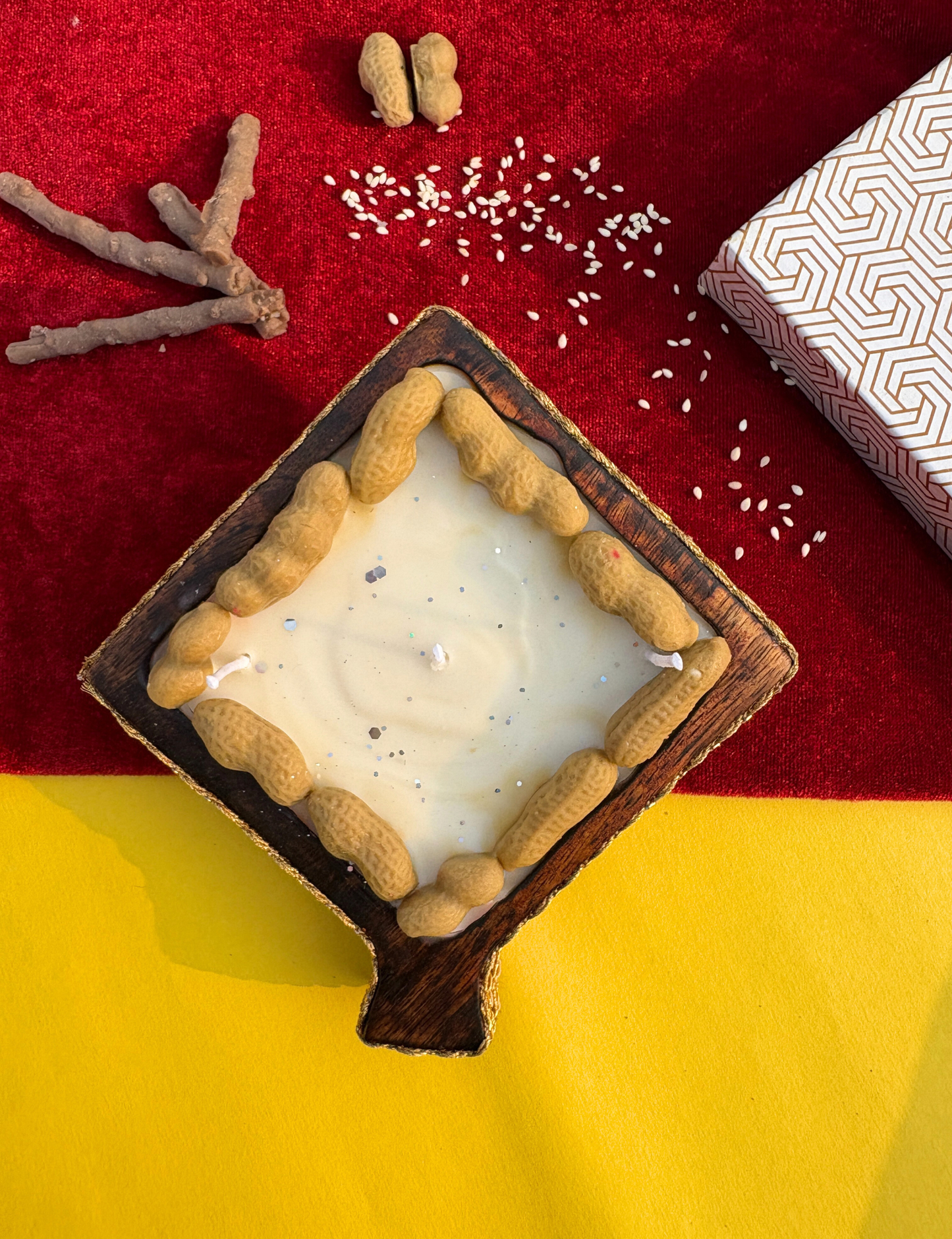 Peanut-Themed Kite shaped Aroma Candle