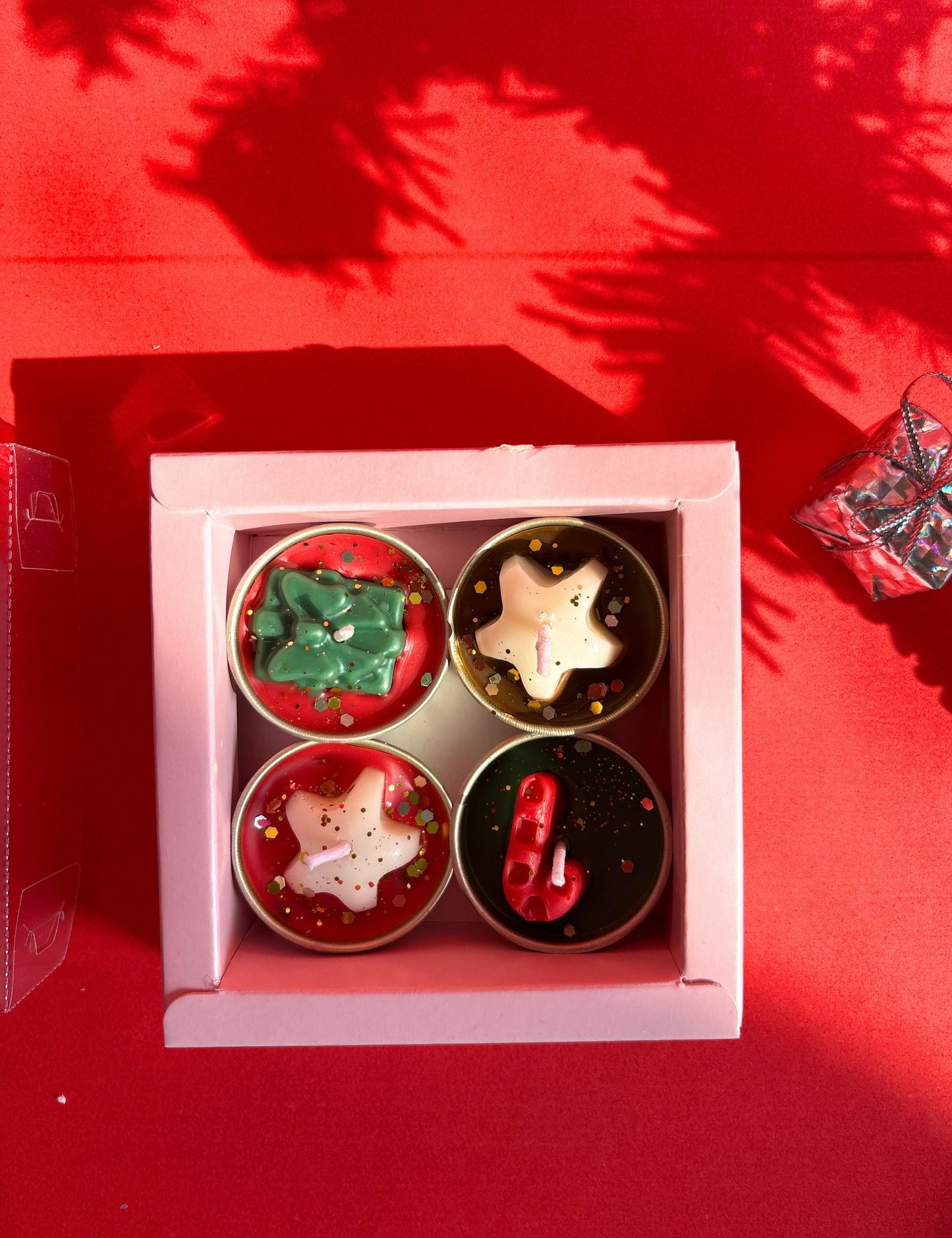 Christmas Themed Mini Candle Set of 4