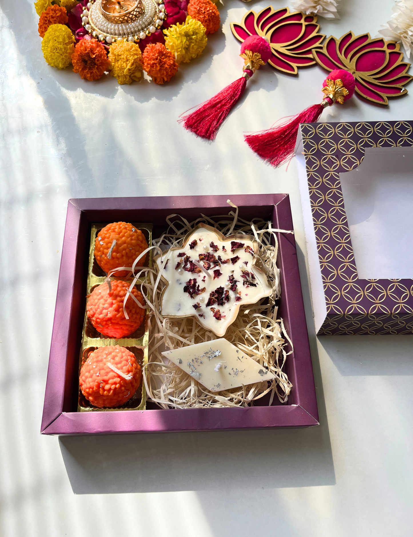 Festive Mini Urli & Mithai Candle Hamper