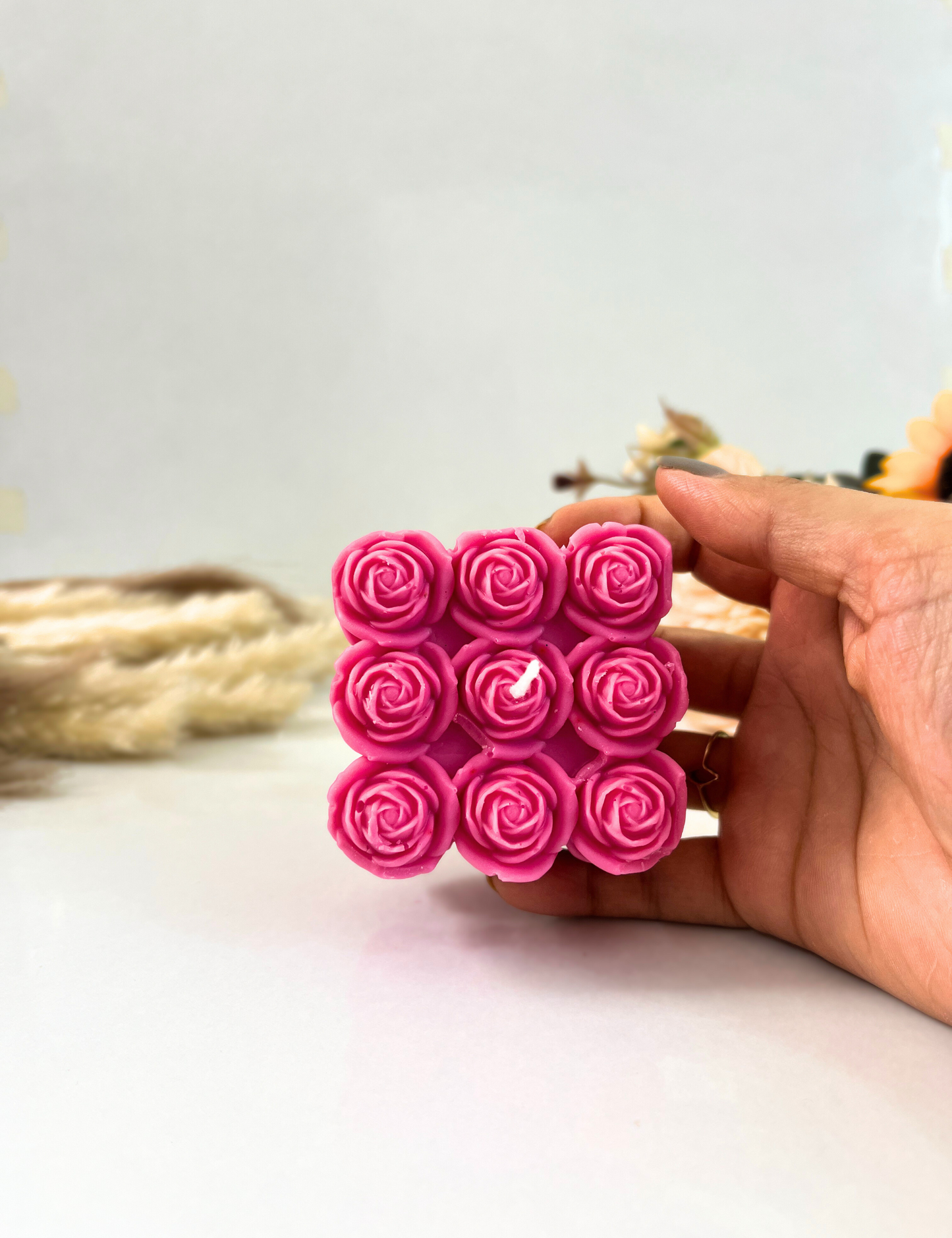 Pink Rose Scented Candle