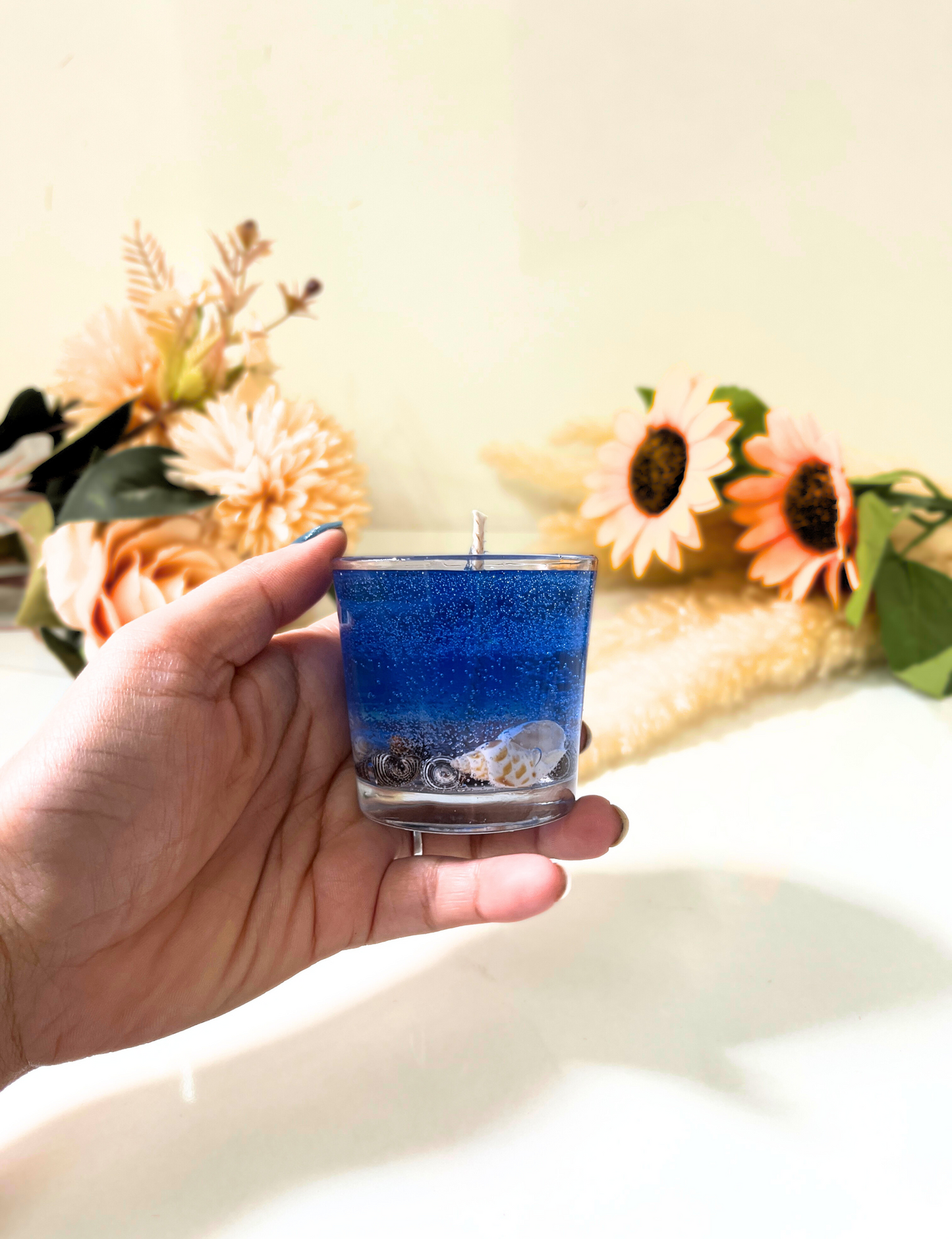 Ocean Themed Candle in Gel Wax