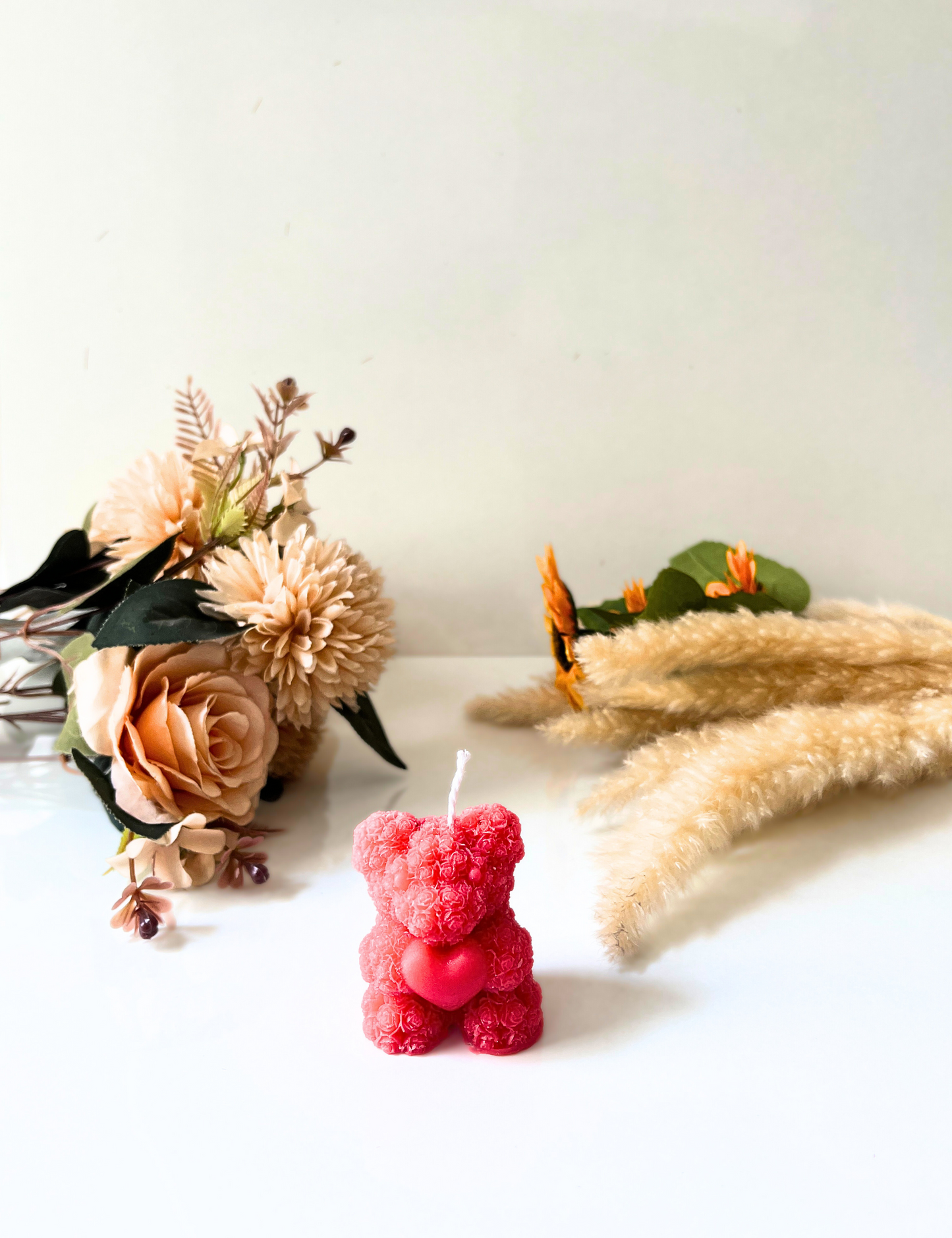 Rose Teddy Candle - Mini