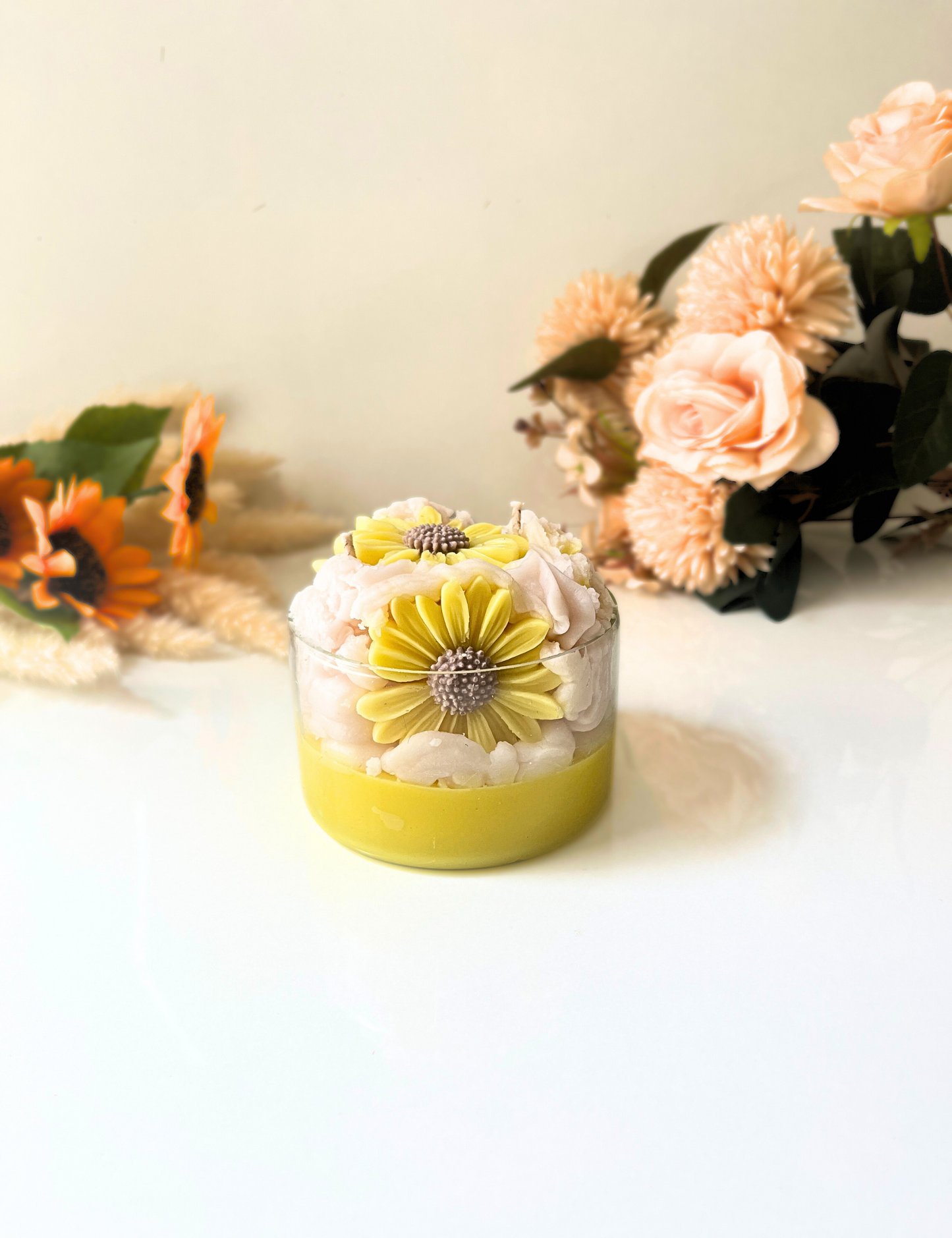 Sunflower in Jar Candle