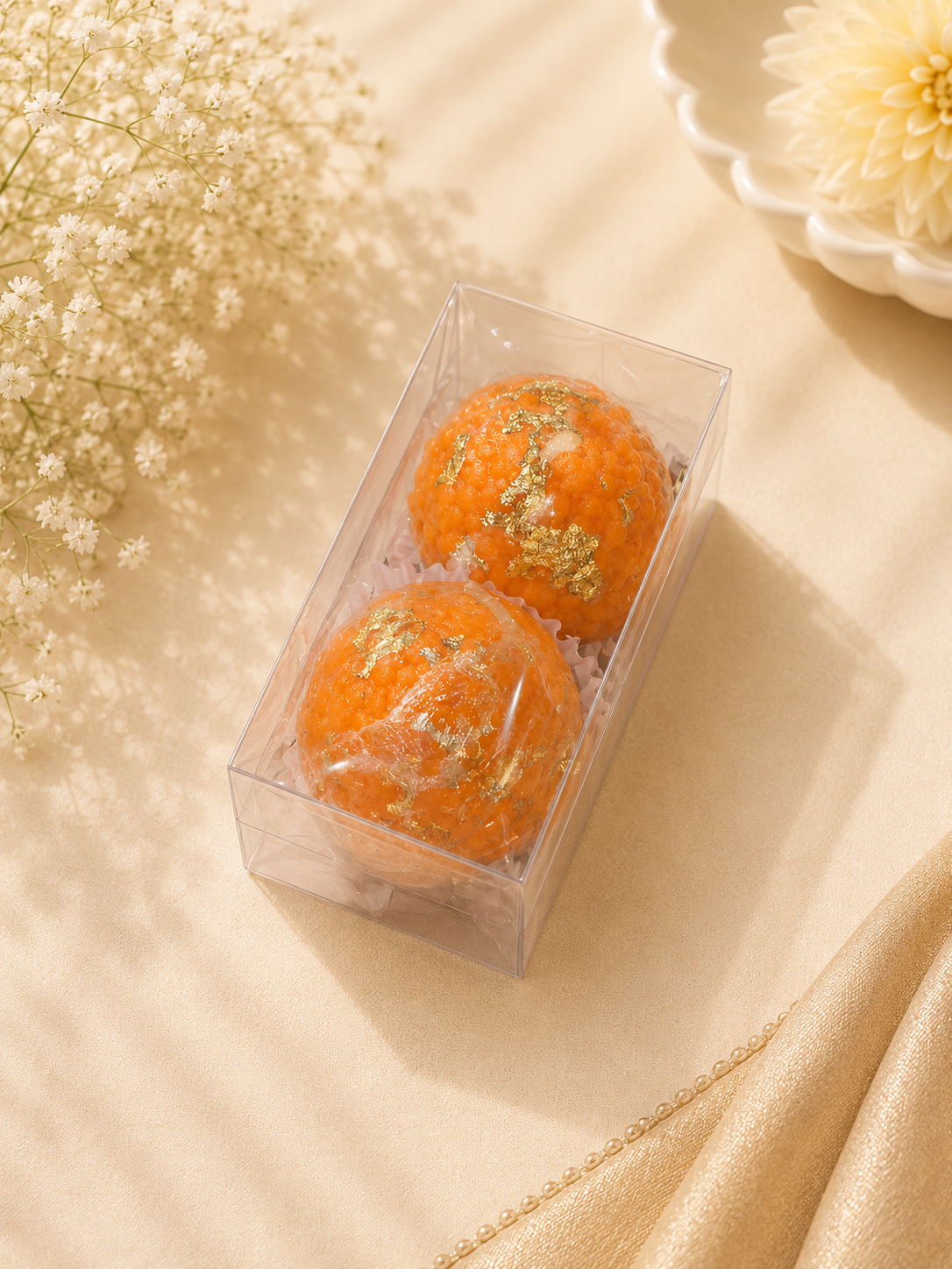 Premium Laddoo Candle Box set of 2 – Festive Soy Wax Return Gift