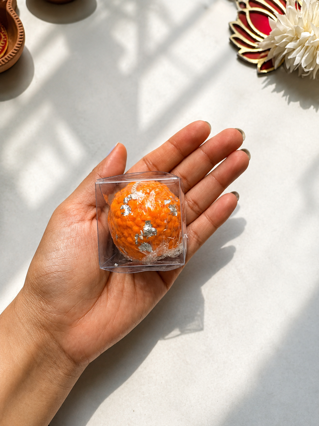 Premium Laddoo Soy Wax Candles – Pack of 5 for Festive Gifting
