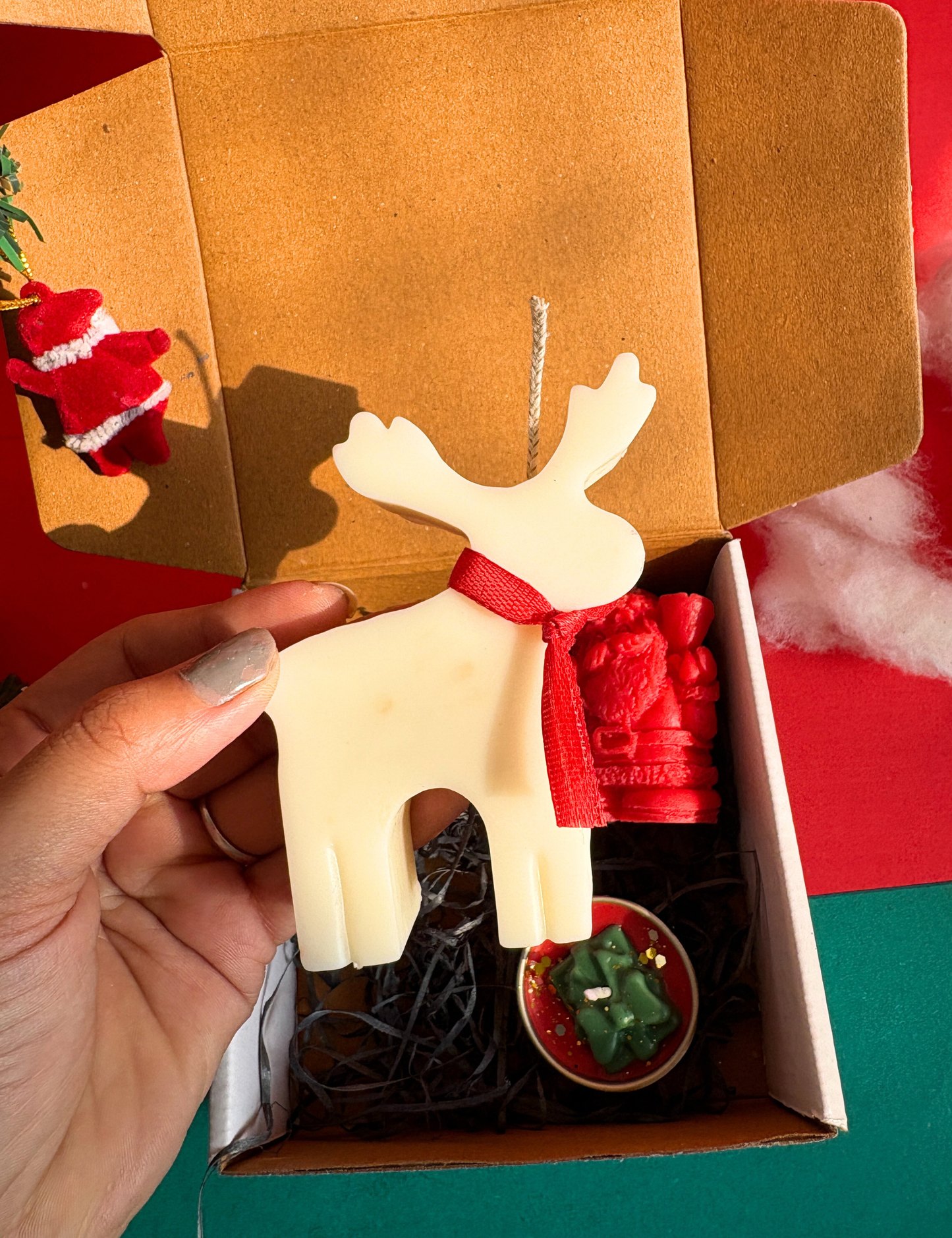 Festive Trio Christmas Candle Gift Box