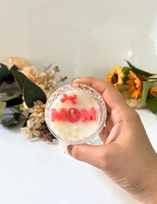 Mom Scented Candle in Crystal Jar