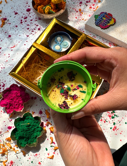 Luxury Holi Candle Hamper – Set of 4 Colourful Balti Candles