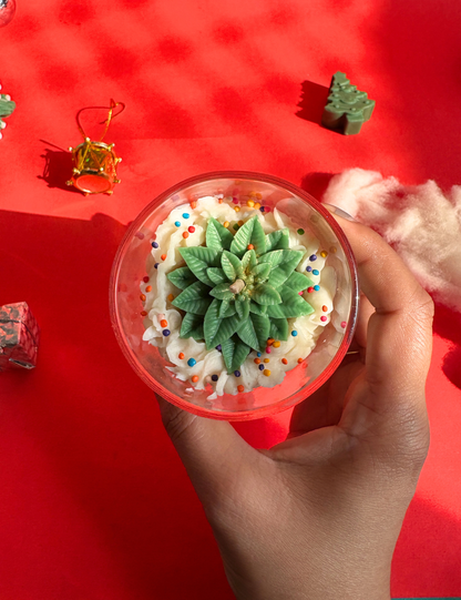 Christmas Flower Whipped Soy Candle in Jar