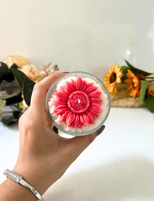 Floral Scented Candle for Mom