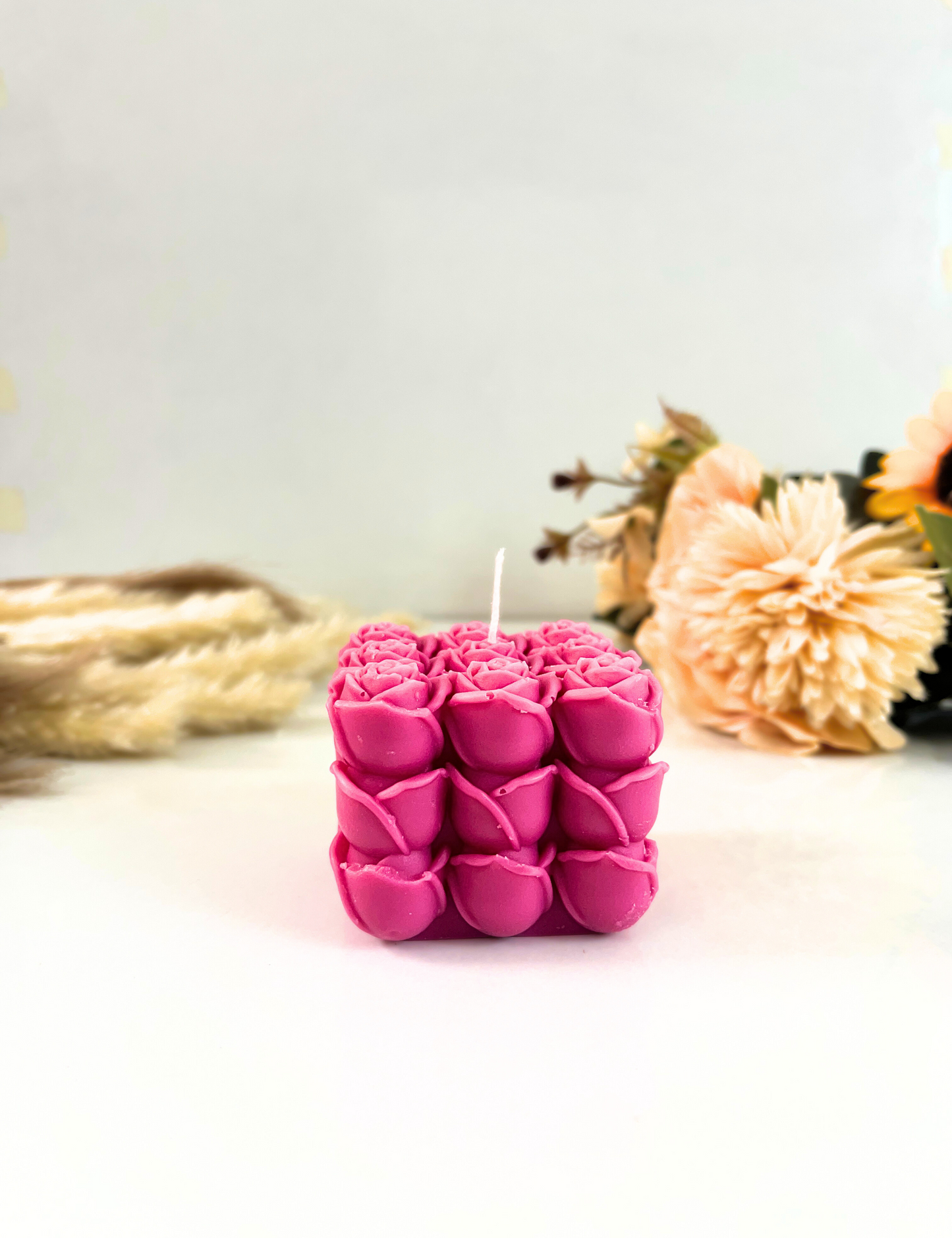 Pink Rose Scented Candle