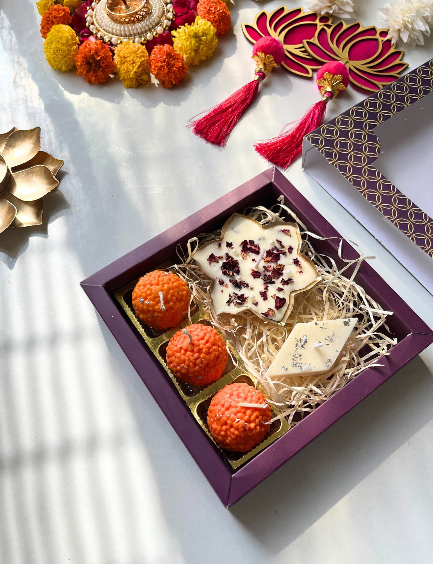 Festive Mini Urli & Mithai Candle Hamper