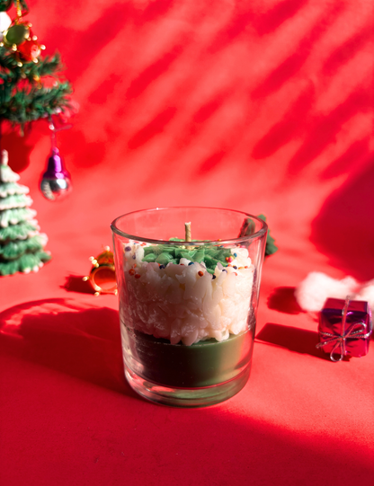 Christmas Flower Whipped Soy Candle in Jar