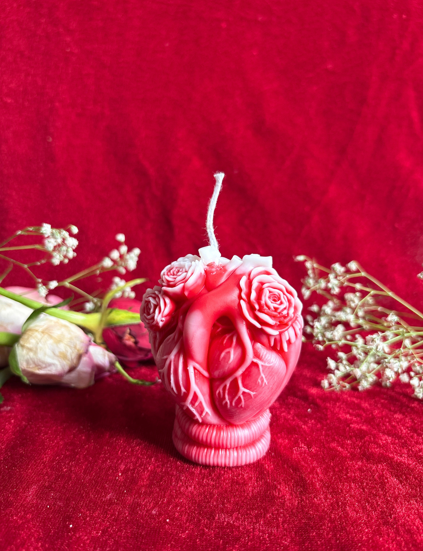 Handmade Artistic Love Heart Candle for Valentine’s Day Gift
