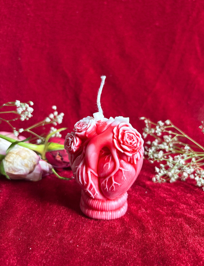Handmade Artistic Love Heart Candle for Valentine’s Day Gift