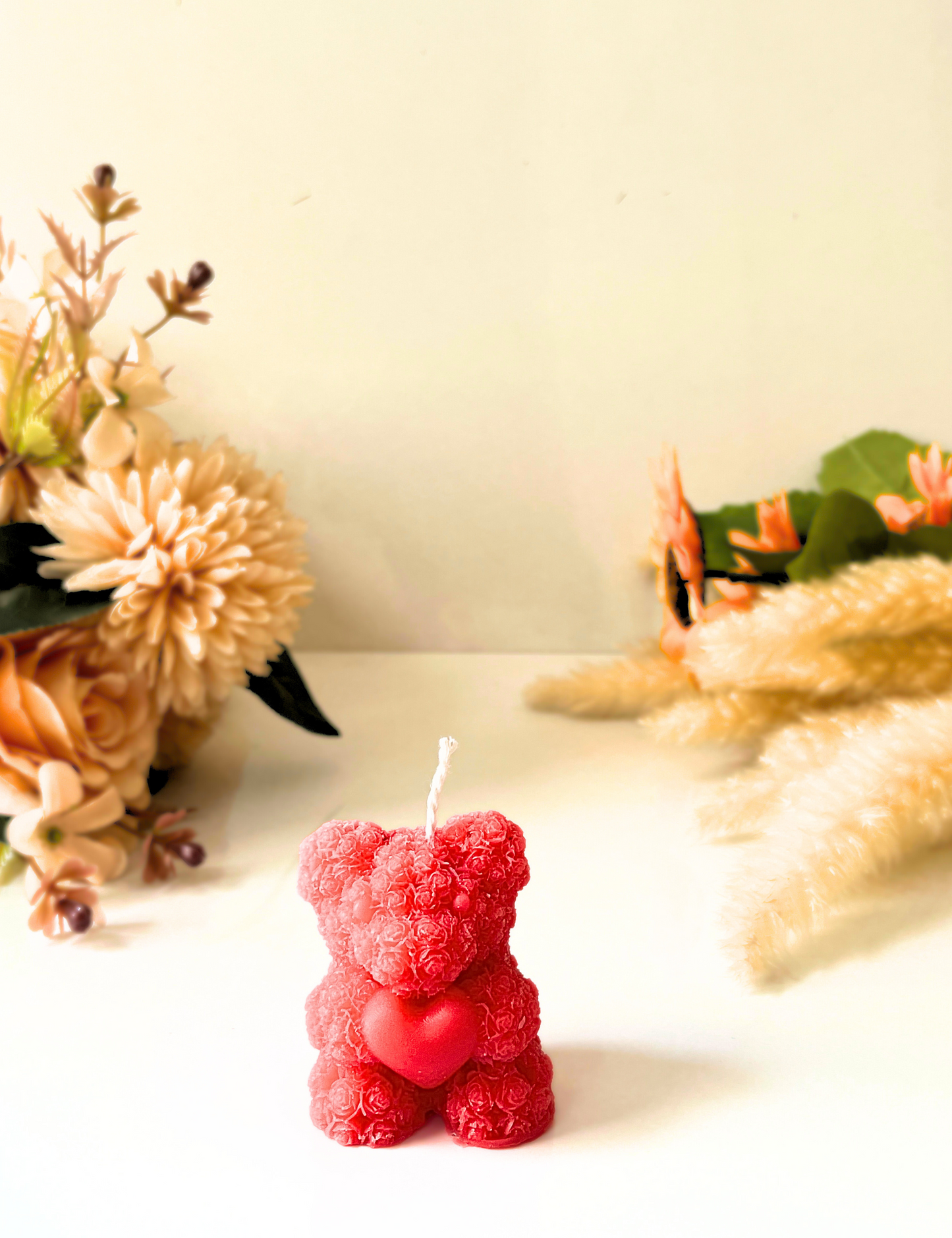 Rose Teddy Candle - Mini