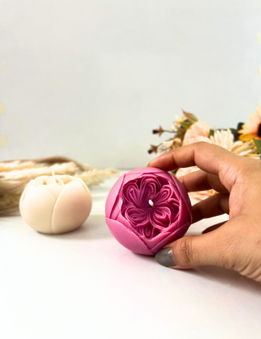 Half Bloom Lotus Candle