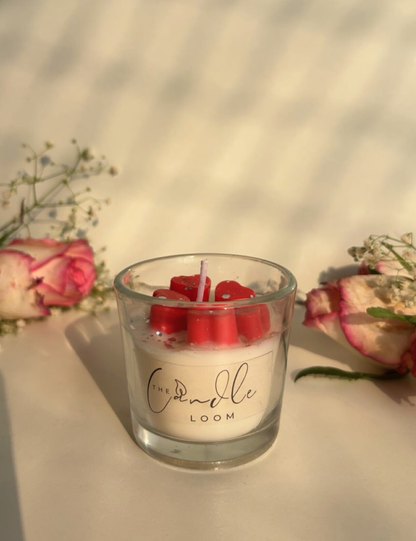 Heart shaped jar candle