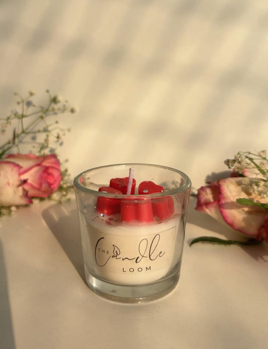 Heart shaped jar candle
