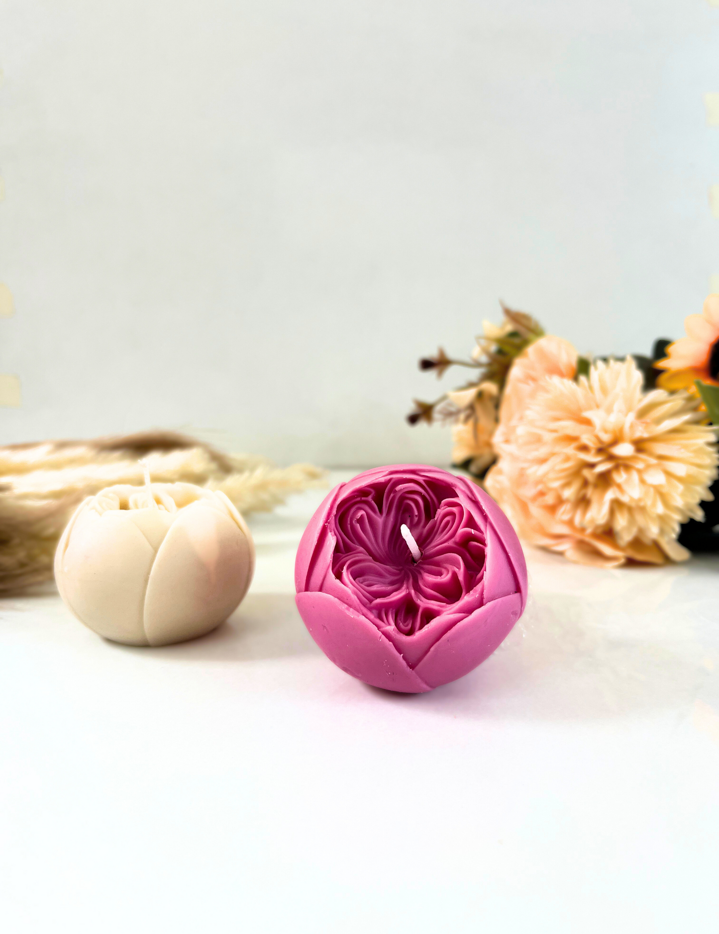 Half Bloom Lotus Candle