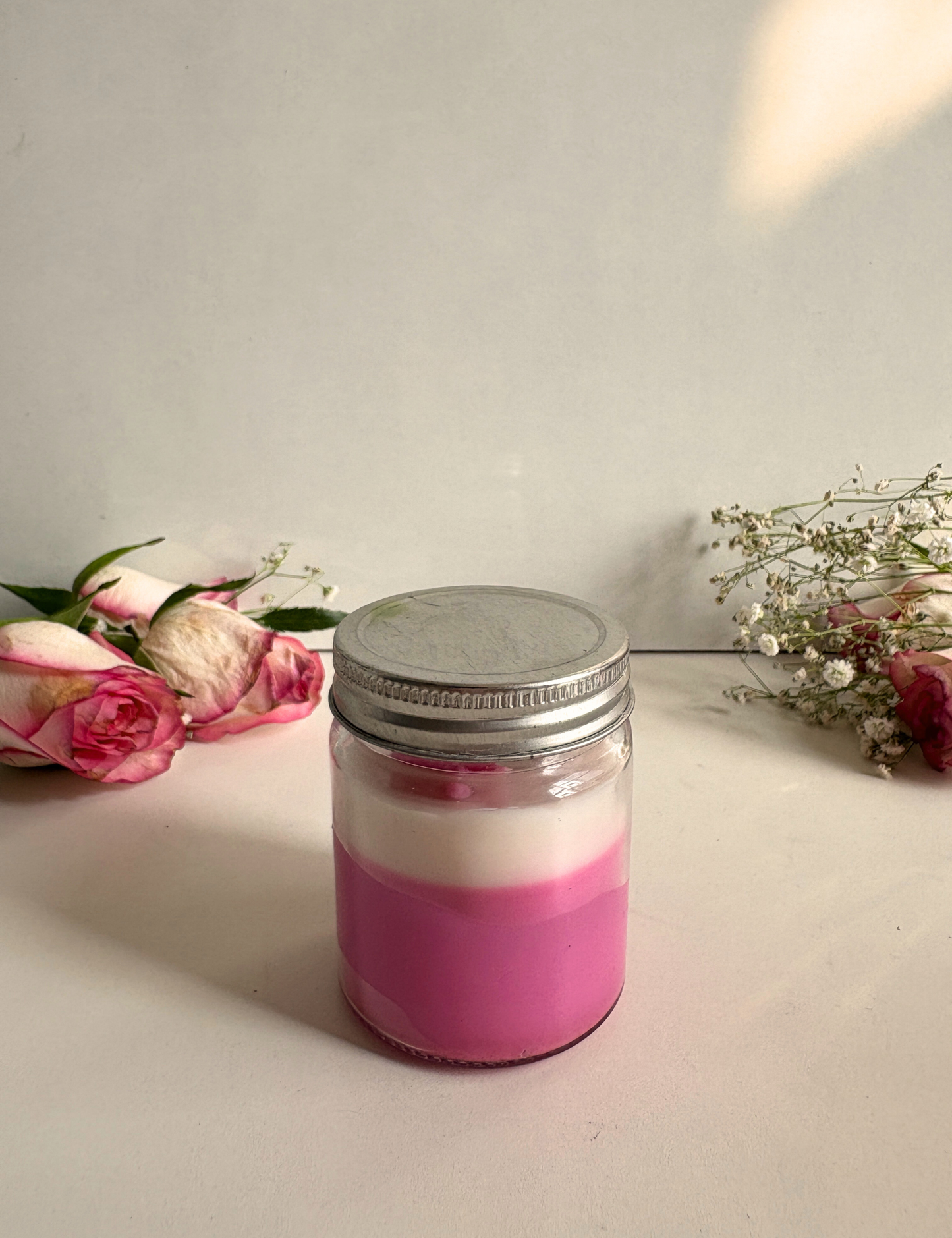 Pink Amber jar candle