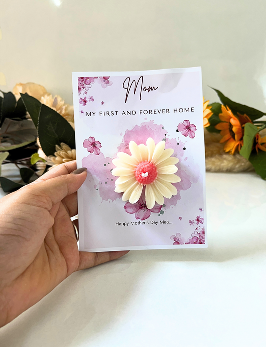 Mother’s Day Greeting Card with Floral Accent
