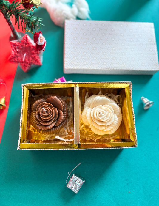 Set of 2 Cupcake Candles in Elegant Gift Box
