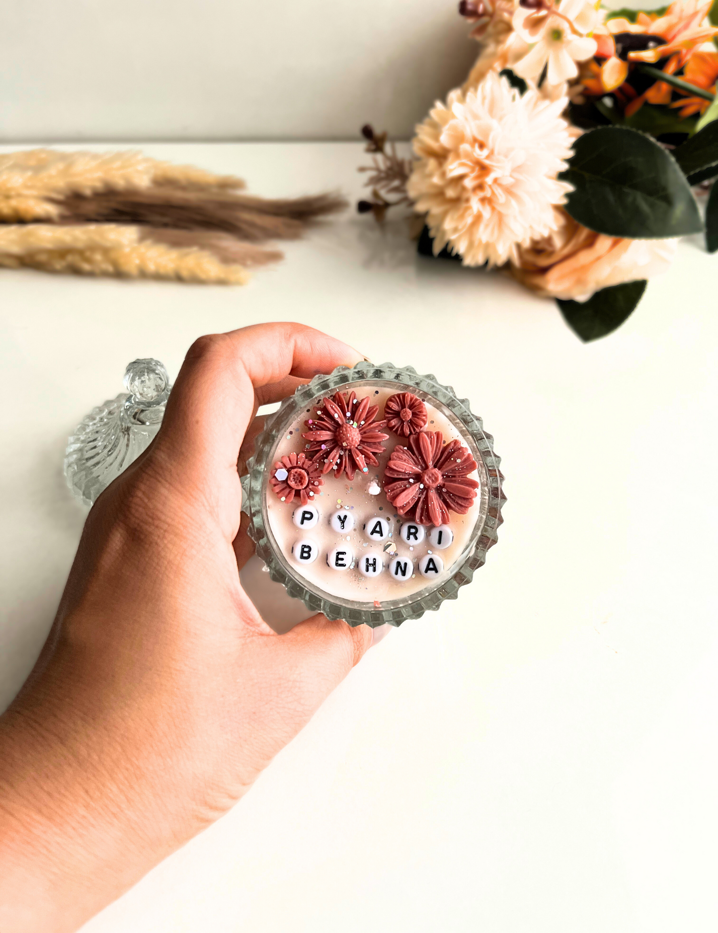 Crystal Wishes Candle – Happy Rakhi Edition
