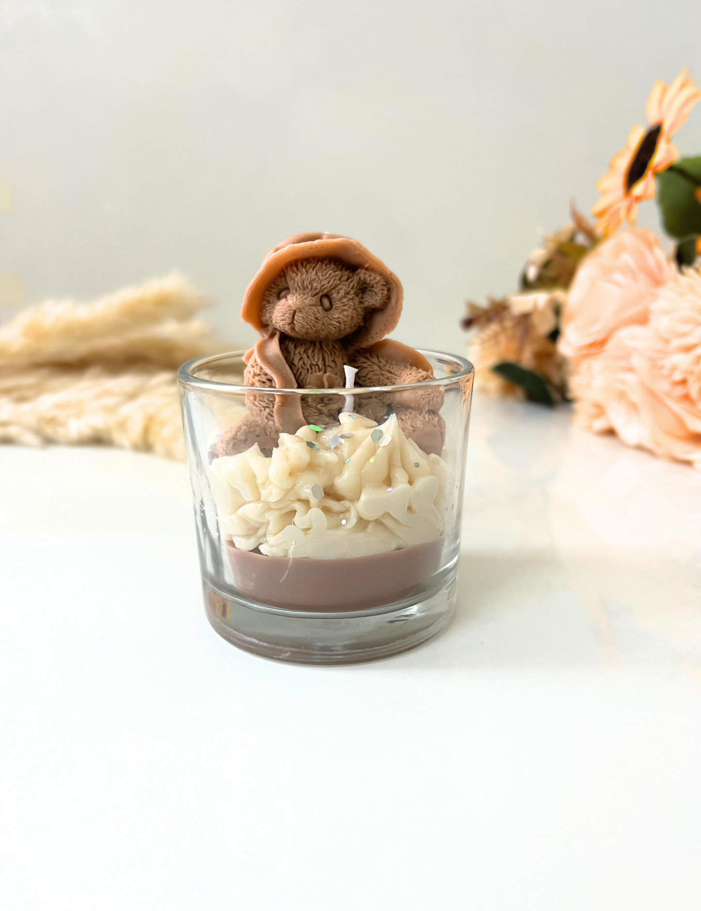 Teddy with Whipped Wax Candle