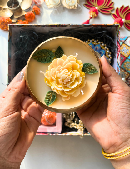 Diwali Gift Box with Ladoo Candles & Urli