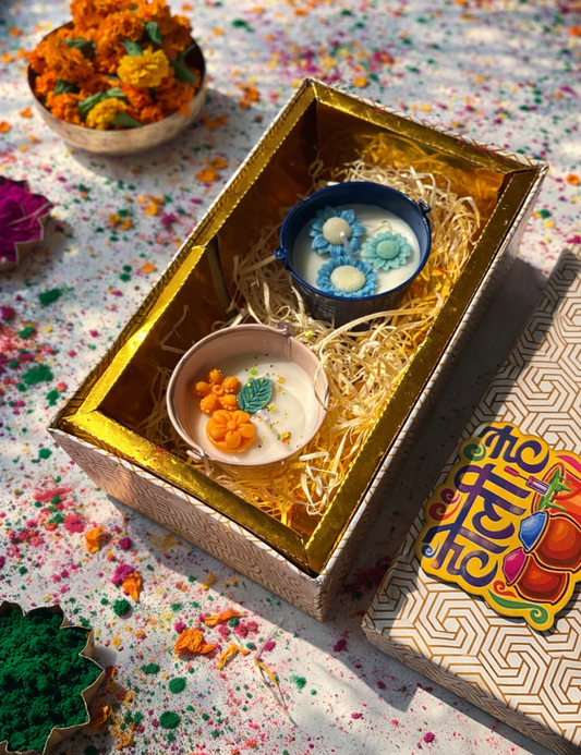 Affordable Holi Hamper set of Two Balti Candles