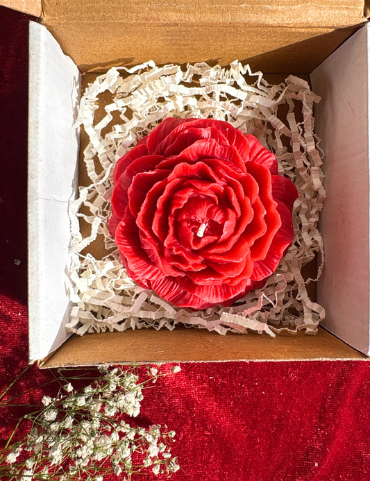 Red Rose Candle for Valentine’s Day