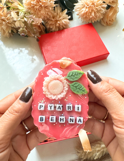 Personalized Rakhi Wax Sachet Set | Premium Scented Wax Tablets