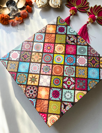 Diwali Gift Box with Ladoo Candles & Urli