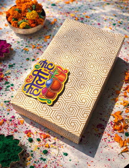 Affordable Holi Hamper with Two Balti Candles & Phool Gulal