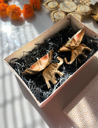 Luxury Elephant Urli Candle - Set of 2