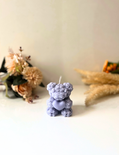 Rose Teddy Candle - Big