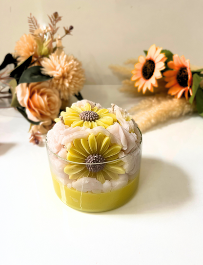Sunflower in Jar Candle