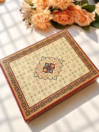 Set of 6 Floral Leaf diya Candles Gift Box – Premium Diwali & Festive Return Gift