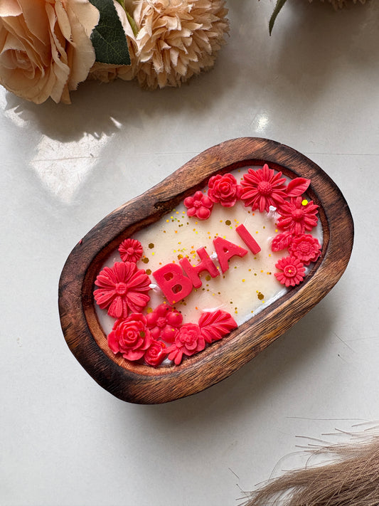 Raksha Bandhan Bhai Floral Love Candle