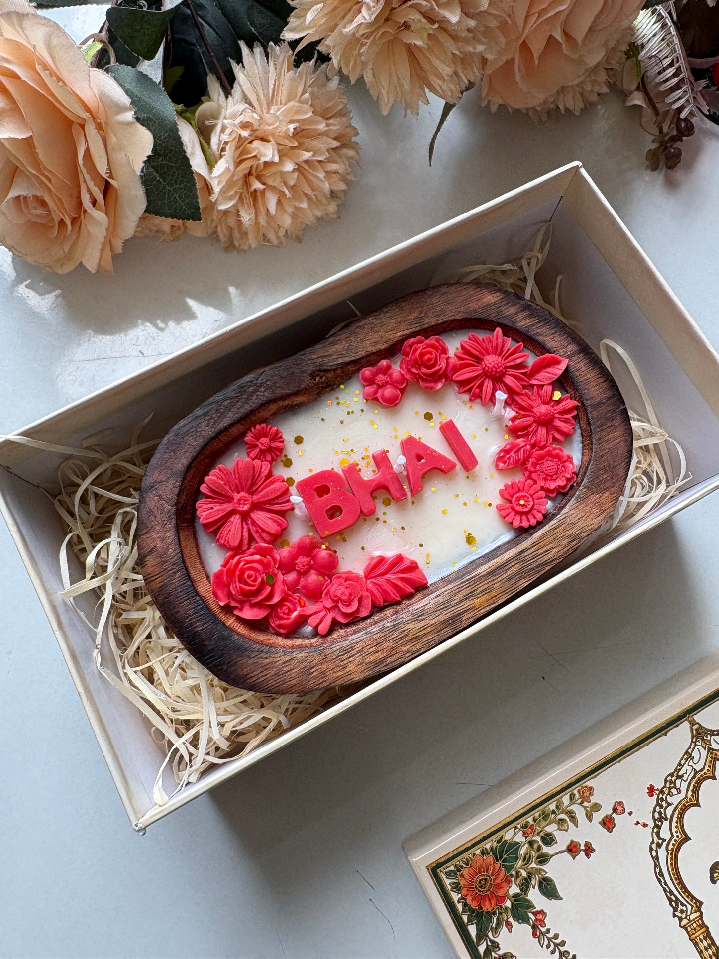 Raksha Bandhan Bhai Floral Love Candle