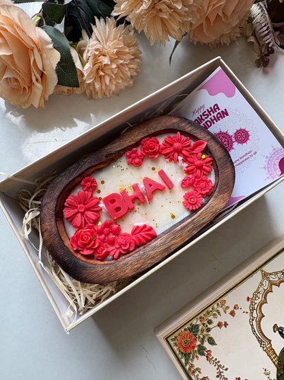 Raksha Bandhan Bhai Floral Love Candle