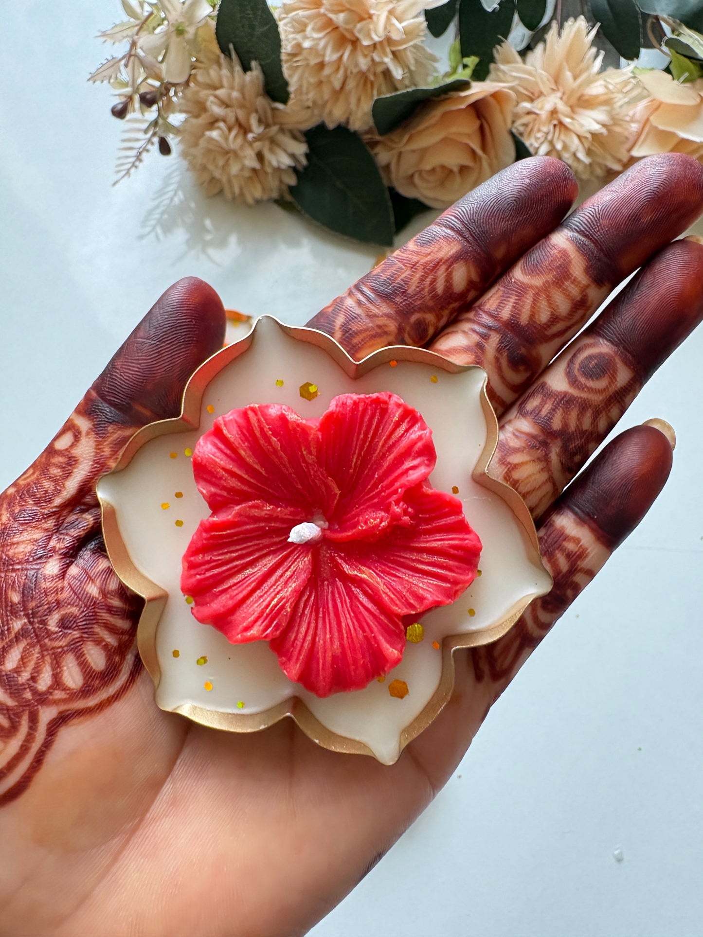 Hibiscus Urli Candle Set of 5 – Ganpati Special Return Gift