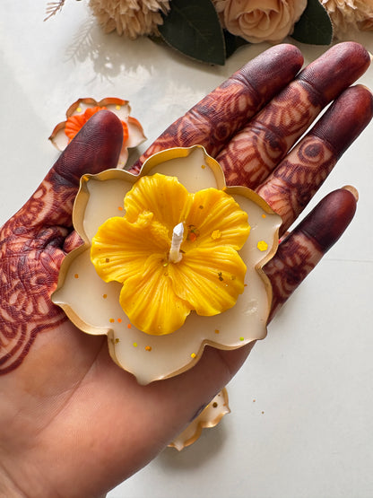 Hibiscus Urli Candle Set of 5 – Ganpati Special Return Gift