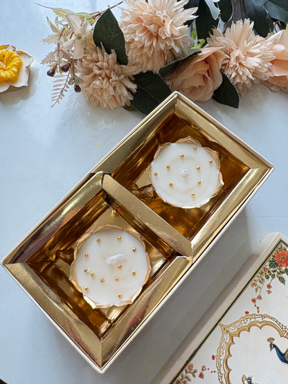 Gajanand Urli Candle Gift Box – Set of 2 | Premium Ganpati Gift
