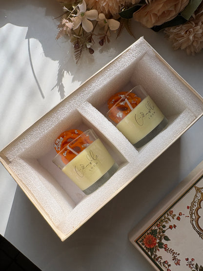 Doodh Jalebi Candle in shots jar