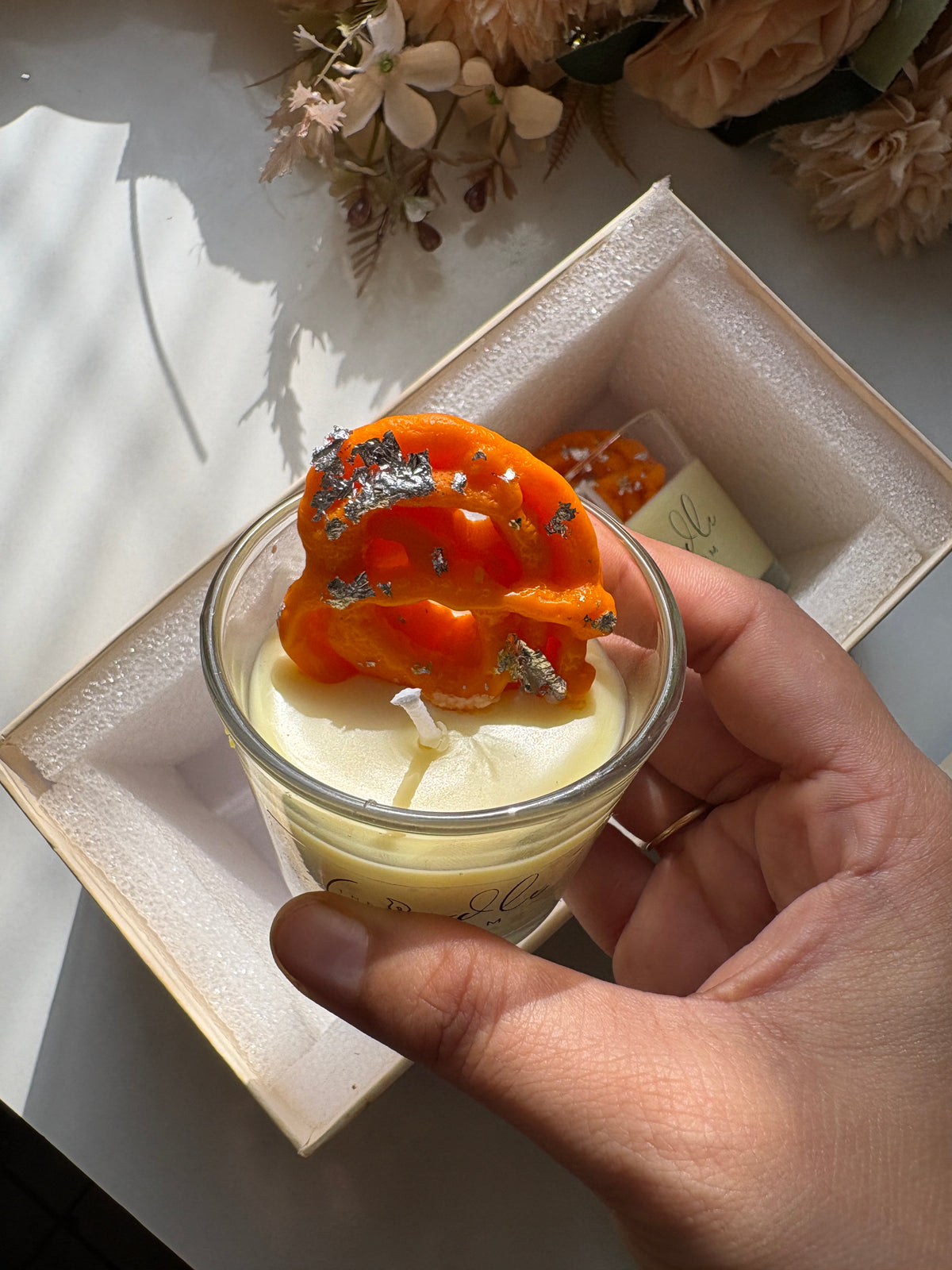 Doodh Jalebi Candle in shots jar
