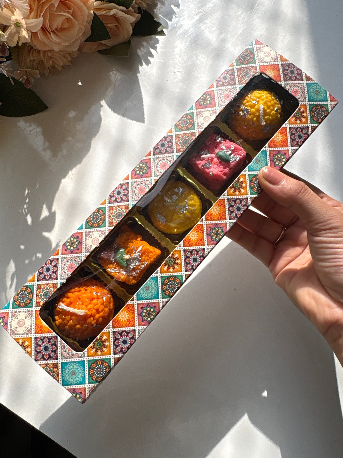 Set of 5 Mithai Candles | Assorted Sweet Candles Gift Box