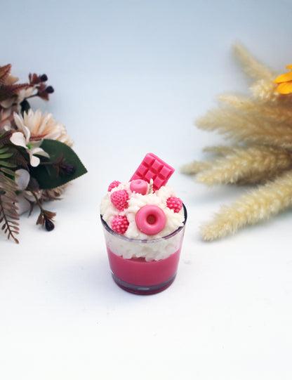 Strawberry desert shots jar candle