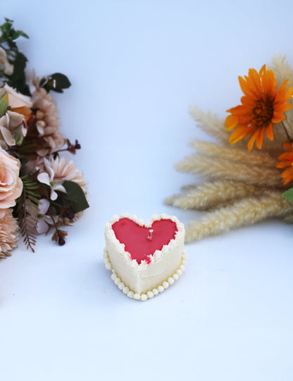 Heart Shaped Cake Candle